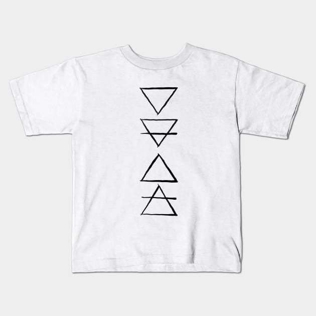 Elements - black Kids T-Shirt by Cleo Naturin